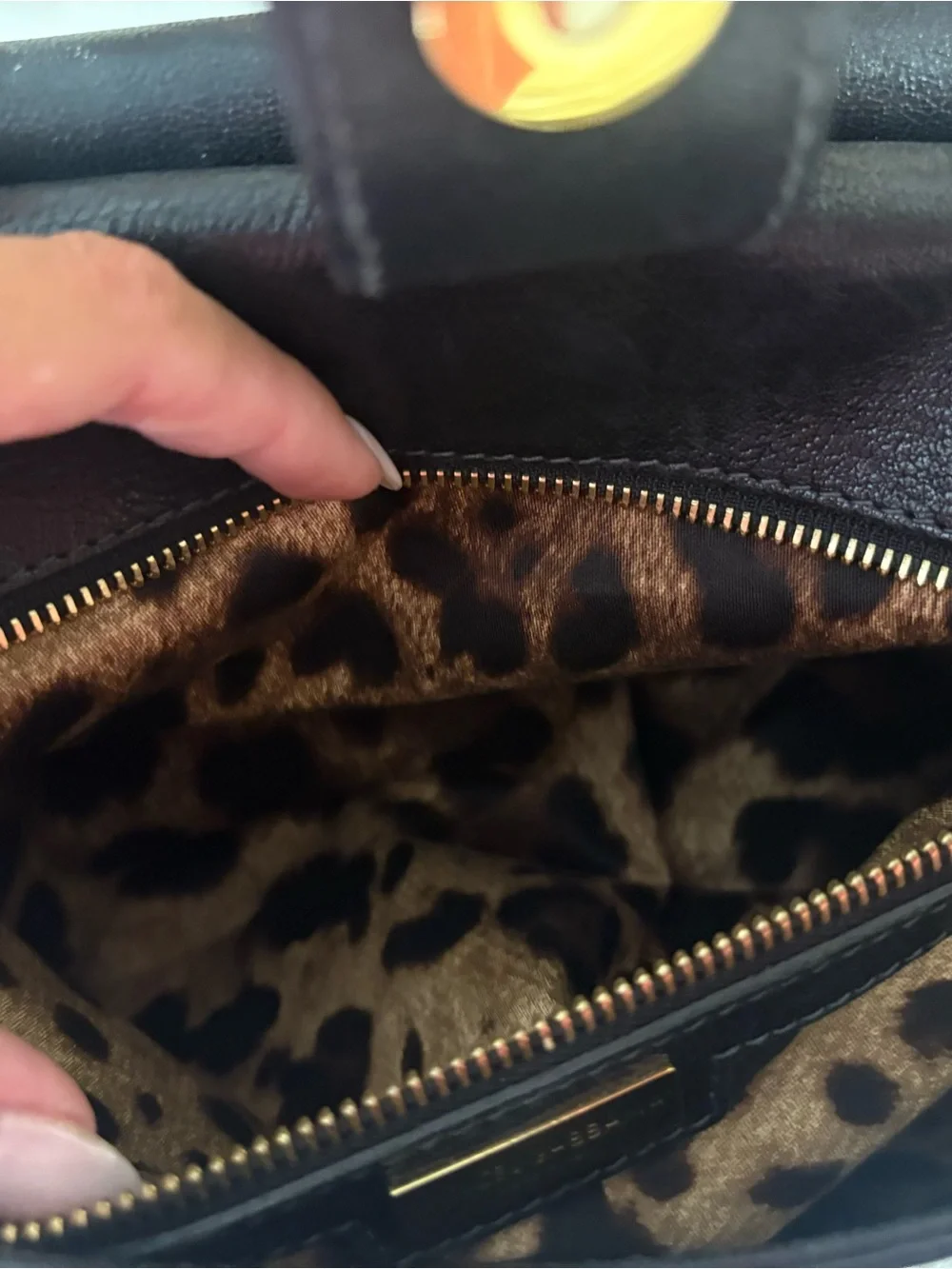 Dolce & Gabbana Black Fur and Leather Top-Handle Satchel